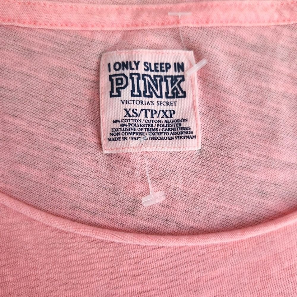 Pink by Victoria's Secret Women's Coral Sleepwear Comfort Pajama Tee Size XS - Picture 3 of 14